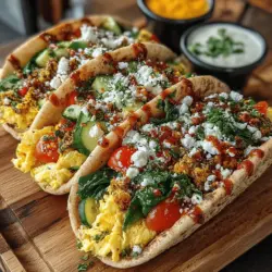 Die bunten Eier- und Gemüse-Pita-Taschen sind nicht nur eine visuelle Freude, sondern auch eine geschmackliche Explosion, die perfekt für jede Gelegenheit geeignet ist. Ob als schnelles Mittagessen, gesunder Snack für zwischendurch oder als leichtes Abendessen – diese Pita-Taschen sind vielseitig und einfach zuzubereiten. Mit frischem Gemüse und proteinreichen Eiern bieten sie eine ausgewogene Mahlzeit, die sowohl sättigend als auch nahrhaft ist. Lassen Sie uns gemeinsam in die Zubereitung dieser farbenfrohen Pita-Taschen eintauchen!