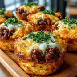 Mini Sloppy Joe Biscuit Cups sind nicht nur ein kulinarisches Highlight, sondern auch eine unterhaltsame Art, amerikanische Klassiker neu zu interpretieren. Diese kleinen, herzhaften Häppchen kombinieren die klassische Sloppy Joe-Füllung mit einem knusprigen Biscuit-Teig, der sie zu einer perfekten Vorspeise oder einem Hauptgericht macht. Ob für ein Familienessen, eine Grillparty oder einen gemütlichen Filmabend – diese kleinen Leckereien kommen bei Groß und Klein gut an.