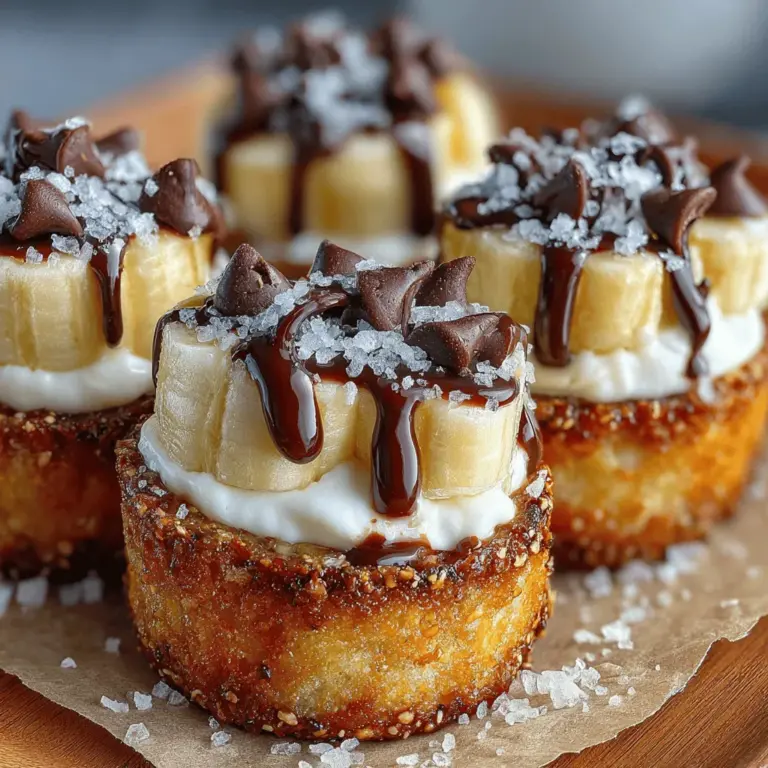 Wenn Sie auf der Suche nach einem erfrischenden, gesunden Snack sind, der sowohl köstlich als auch einfach zuzubereiten ist, dann sind gefrorene Joghurt-Schokoladen-Bananenbissen genau das Richtige für Sie! Dieses Rezept vereint die Süße reifer Bananen mit dem cremigen Geschmack von griechischem Joghurt und einer verlockenden Schokoladennote. Es ist nicht nur eine schmackhafte Option, sondern auch eine gesunde Alternative zu vielen traditionellen Desserts. Die Kombination aus frischen Zutaten und der einfachen Zubereitung macht diese Bissen zu einem Hit bei Groß und Klein.