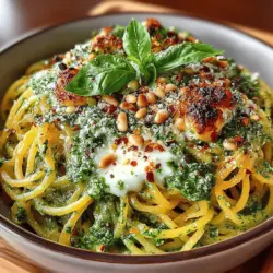 In der Welt der gesunden und schmackhaften Küche hat sich der Spaghetti-Kürbis als wahres Highlight etabliert. Dieses Rezept für cremige Spinat-Pesto-Spaghetti-Kürbis vereint die Aromen von frischem Gemüse und aromatischen Kräutern zu einem köstlichen und nahrhaften Gericht, das sowohl Veganer als auch Vegetarier begeistert. Die Kombination aus dem milden, süßlichen Geschmack des Kürbisses und dem intensiven Aroma des Spinats und Pestos macht dieses Rezept besonders beliebt.