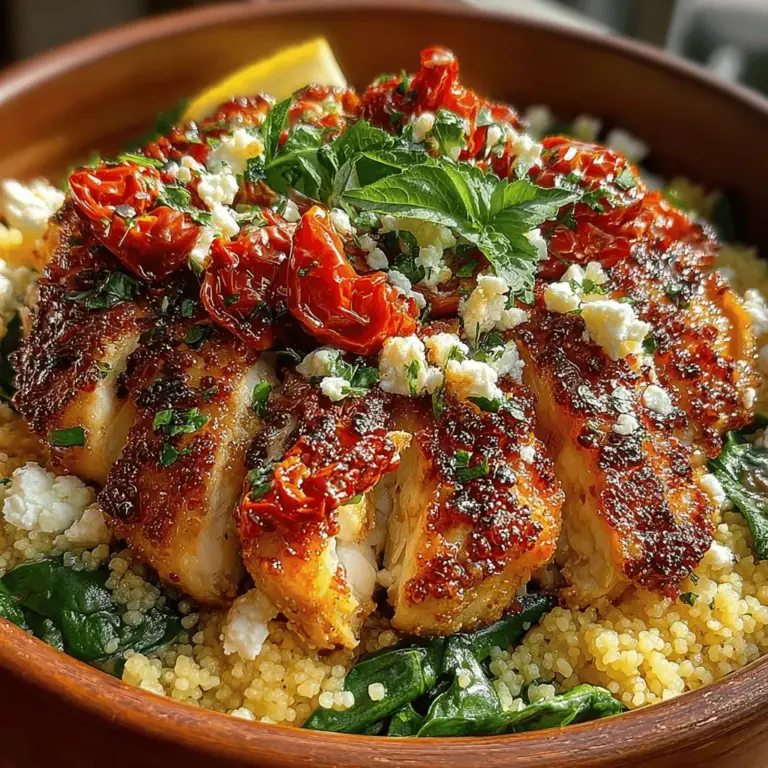 Das Rezept für Sonnengetrocknete Tomaten-Hühnchen-Couscous ist nicht nur ein wahrer Genuss für den Gaumen, sondern auch eine perfekte Möglichkeit, gesunde und schmackhafte Zutaten zu kombinieren. Dieses Gericht vereint die herzhaften Aromen von zartem Hühnchen mit dem aromatischen Geschmack von sonnengetrockneten Tomaten und frischem Gemüse, was es zu einer beliebten Wahl für Familienessen und Feiern macht.