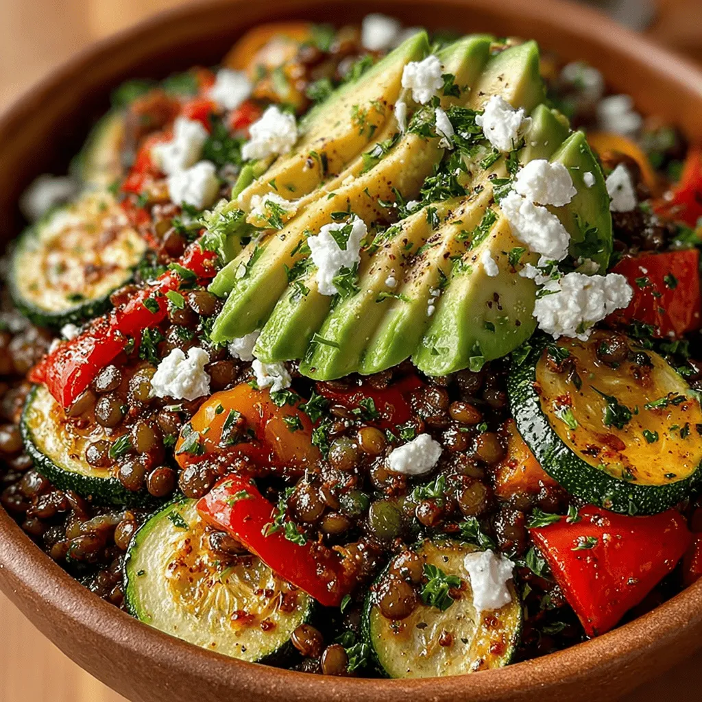 Lebendige Zucchini- und Linsensalat-Bowls: Ein gesundes und schmackhaftes Rezept