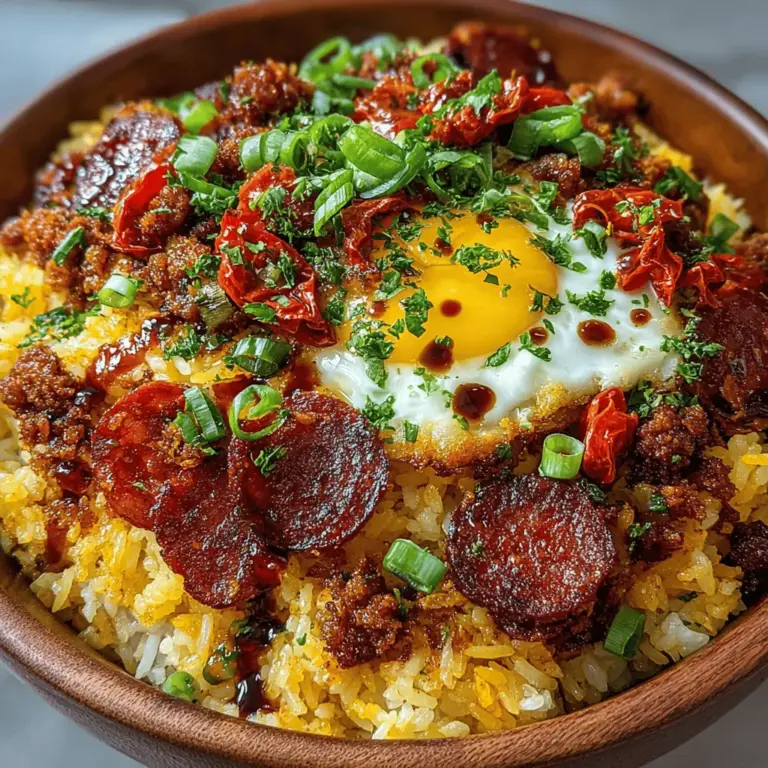 Charcuterie Gebratener Reis ist ein wunderbares Gericht, das die Aromen von verschiedenen Wurstwaren und frischem Gemüse vereint und zu einem herzhaften und sättigenden Erlebnis führt. Dieses Rezept ist nicht nur einfach zuzubereiten, sondern auch perfekt für eine schnelle Mahlzeit oder als beeindruckende Beilage bei einem geselligen Abendessen. Die Kombination aus Jasminreis, der am Vortag gekocht wurde, und einer Vielfalt an Wurstwaren sorgt für einen einzigartigen Geschmack, der sowohl Fleischliebhaber als auch Reisfans begeistert.
