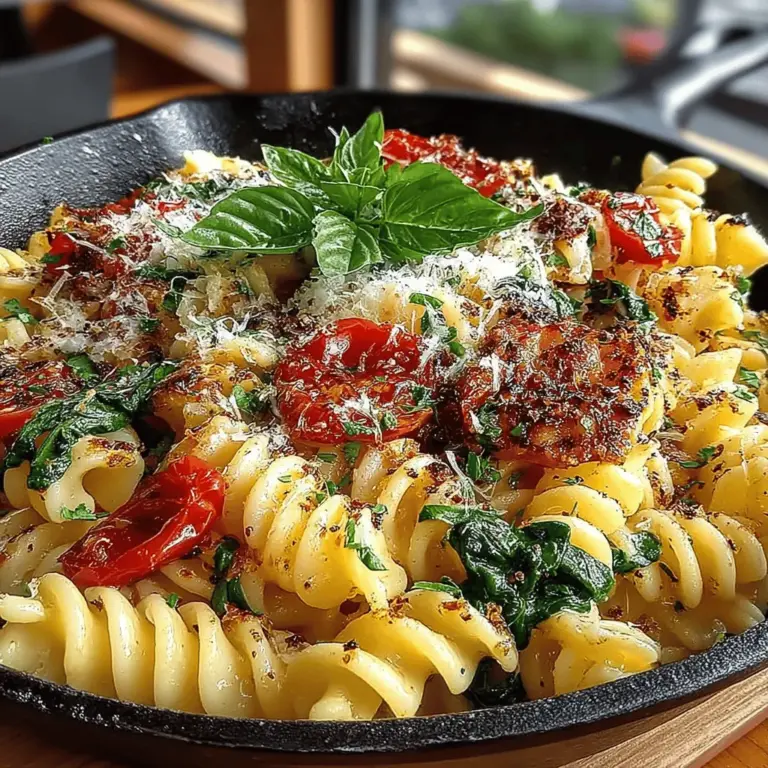 Willkommen in der Welt der köstlichen Pasta-Gerichte! Die cremige Tomaten-Spinat-Pasta aus der Pfanne ist nicht nur ein Genuss für den Gaumen, sondern auch ein einfach zuzubereitendes Gericht, das in weniger als einer halben Stunde auf dem Tisch steht. Diese Pasta vereint die Aromen reifer Tomaten, frischem Spinat und einer reichhaltigen, cremigen Sauce zu einer perfekten Mahlzeit für jede Gelegenheit – sei es ein schnelles Abendessen unter der Woche oder ein entspanntes Wochenende mit Freunden.
