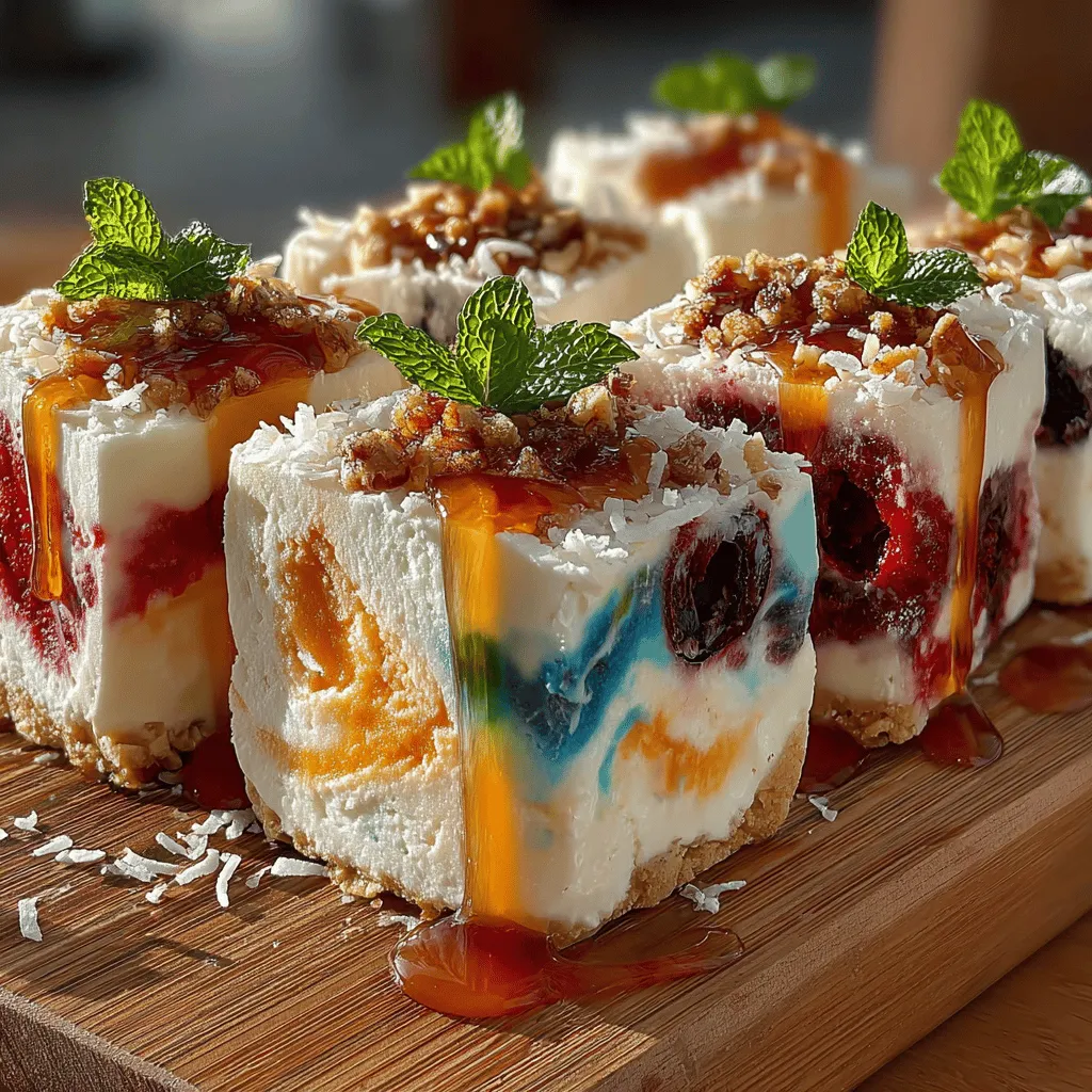 In der warmen Jahreszeit gibt es kaum etwas Erfrischenderes als gefrorene Desserts. Die gefrorenen Joghurt-Kokos-Beeren-Swirlschnitten sind nicht nur eine köstliche und gesunde Wahl, sondern auch ganz einfach zuzubereiten. Dieses Rezept vereint die Cremigkeit von griechischem Joghurt und Kokosmilch mit der Süße von Honig und einer bunten Mischung aus frischen Beeren. Ob als süßer Snack an einem heißen Tag oder als Dessert nach dem Abendessen – diese gefrorenen Schnitten sind der perfekte Genuss.