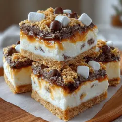 Wenn du nach einer erfrischenden und köstlichen Möglichkeit suchst, dich an heißen Sommertagen abzukühlen, dann sind die gefrorenen S’mores Joghurt Quadrate genau das Richtige für dich. Diese leckeren Snacks kombinieren die Lieblingszutaten eines klassischen S’mores – Graham Crackers, Marshmallows und Schokolade – mit der Cremigkeit von griechischem Joghurt. Ursprünglich inspiriert von den traditionellen Lagerfeuer-S’mores, bieten diese gefrorenen Quadrate eine gesündere und erfrischende Variante, die sowohl Kinder als auch Erwachsene begeistern wird. Ideal für Picknicks, Grillabende oder einfach als süßer Snack zu Hause, sind diese Quadrate nicht nur einfach zuzubereiten, sondern auch ein echter Hingucker!