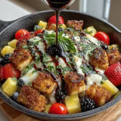 Die Fruchtige Fiesta Hähnchen-Pfanne ist ein wahres Fest für die Sinne. Dieses Rezept vereint die Aromen von saftigem Hähnchen und einer bunten Mischung aus frischen Früchten, die zusammen ein köstliches und gesundes Gericht ergeben. Ob für ein schnelles Abendessen nach einem langen Tag oder für ein geselliges Beisammensein mit Freunden – dieses Gericht bringt Freude und Farbe auf den Tisch.