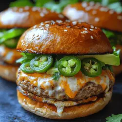 Um die besten Pikanten Cheddar Jalapeño Putenburger zuzubereiten, benötigen Sie folgende Zutaten: