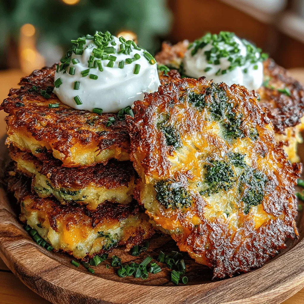Mini Cheddar Brokkoli Hash Stacks