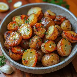 Die Wahl der richtigen Kartoffeln ist entscheidend für den Erfolg dieses Rezepts. Baby-Kartoffeln, ob rot oder gelb, sind ideal, da sie zart und schmackhaft sind. Sie haben eine dünne Haut, die beim Rösten knusprig wird, während das Innere weich bleibt. Achten Sie darauf, frische, qualitativ hochwertige Kartoffeln auszuwählen, um den besten Geschmack zu erzielen.