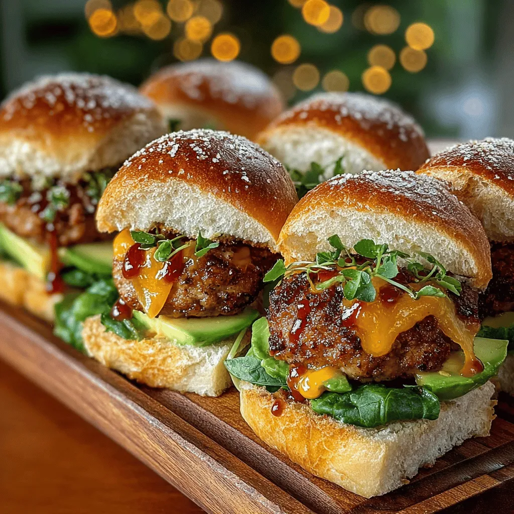 Willkommen in der köstlichen Welt der Mini Truthahn- und Avocado-Frühstücks-Slider! Diese kleinen, aber feinen Burger sind nicht nur ein festliches Highlight für Ihr Frühstück oder Brunch, sondern auch eine gesunde und schmackhafte Option, die Sie ganz einfach zu Hause zubereiten können. Die Kombination von zartem, gewürztem Truthahnfleisch mit cremiger Avocado und geschmolzenem Cheddar-Käse macht diese Slider zu einem echten Genuss für die Sinne. Egal, ob Sie Gäste bewirten oder einfach nur etwas Neues ausprobieren möchten, diese Frühstücks-Slider sind immer eine gute Wahl.
