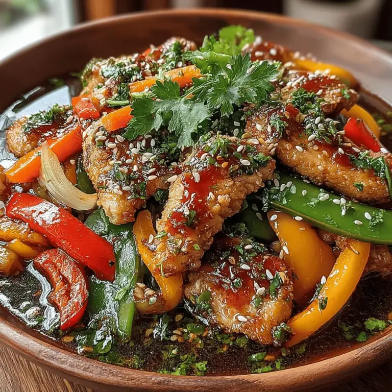 Das Süßes Chili-Hühnchen Pfannengericht ist ein wahres Highlight der asiatischen Küche, das nicht nur geschmacklich überzeugt, sondern auch in der Zubereitung einfach und schnell ist. Dieses Gericht kombiniert die zarten Aromen von Hähnchenbrust mit der Süße der Chilisauce und dem knackigen Gemüse, was es zu einer perfekten Wahl für ein schnelles Abendessen unter der Woche macht. Egal, ob Sie ein erfahrener Koch oder ein Anfänger in der Küche sind, dieses Rezept wird Ihnen helfen, ein schmackhaftes und ansprechendes Gericht auf den Tisch zu bringen.