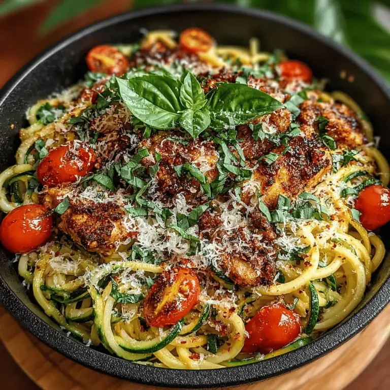 Knoblauchbutter-Hühnchen mit Zucchini-Pasta ist nicht nur ein Gericht, sondern ein Erlebnis, das die Aromen der italienischen Küche in Ihr Zuhause bringt. Die Kombination aus saftigem Hühnchen, zarten Zucchini-Nudeln und aromatischer Knoblauchbutter schafft eine harmonische Symphonie der Geschmäcker. Dieses Rezept vereint die Vorteile einer gesunden Ernährung mit dem Genuss von frischen und schmackhaften Zutaten. Wenn Sie nach einer schnellen und gesunden Mahlzeit suchen, die dennoch reichhaltig und befriedigend ist, dann ist dieses Gericht genau das Richtige für Sie.
