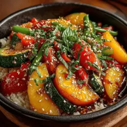 In der Welt des Kochens sind Rezepte nicht nur einfache Anleitungen, sondern auch kreative Ausdrucksformen, die uns ermöglichen, die Aromen und Texturen der Natur zu genießen. Besonders in einer Zeit, in der gesunde Ernährung und bewusster Konsum immer mehr in den Fokus rücken, sind Rezepte wie die Sonnige Pfirsich-Gemüse-Pfanne eine wunderbare Möglichkeit, frische Zutaten in köstliche Gerichte zu verwandeln. Dieses Rezept vereint die Süße reifer Pfirsiche mit knackigem Gemüse und aromatischen Gewürzen, was zu einer harmonischen und geschmackvollen Kombination führt.