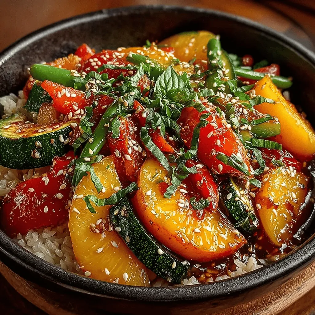 In der Welt des Kochens sind Rezepte nicht nur einfache Anleitungen, sondern auch kreative Ausdrucksformen, die uns ermöglichen, die Aromen und Texturen der Natur zu genießen. Besonders in einer Zeit, in der gesunde Ernährung und bewusster Konsum immer mehr in den Fokus rücken, sind Rezepte wie die Sonnige Pfirsich-Gemüse-Pfanne eine wunderbare Möglichkeit, frische Zutaten in köstliche Gerichte zu verwandeln. Dieses Rezept vereint die Süße reifer Pfirsiche mit knackigem Gemüse und aromatischen Gewürzen, was zu einer harmonischen und geschmackvollen Kombination führt.