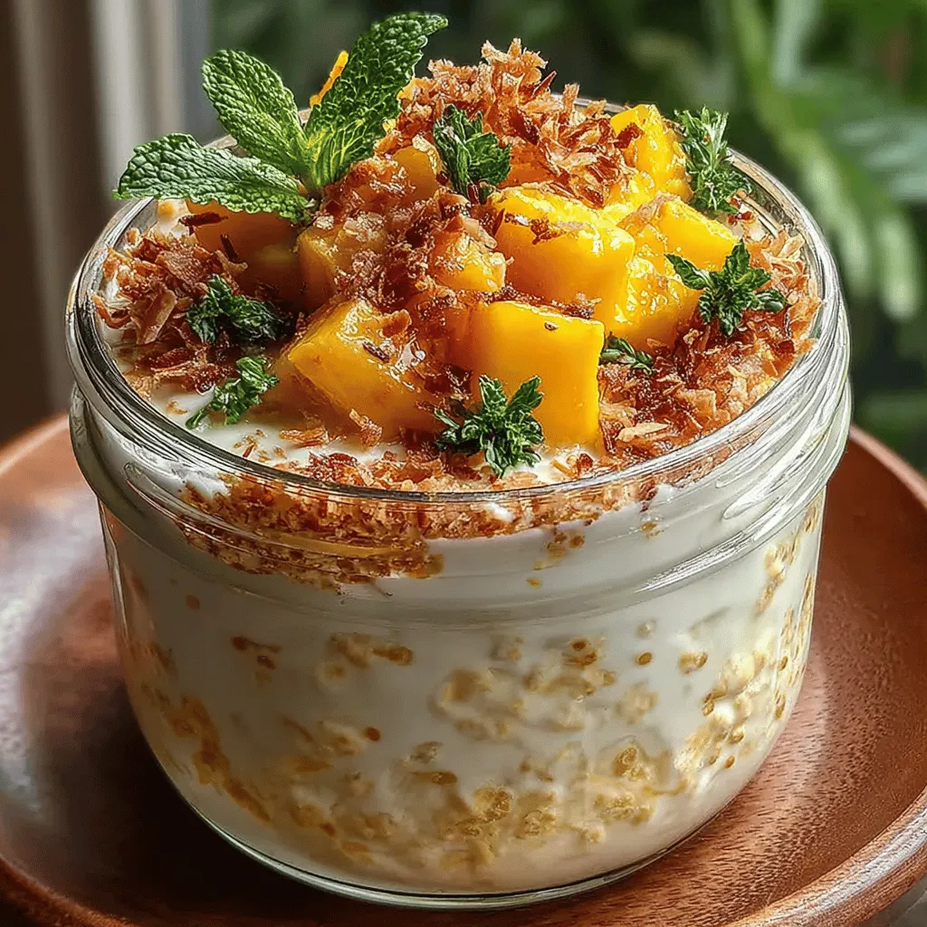 In einer Welt, die oft hektisch und stressig ist, wird die Suche nach schnellen, gesunden und zugleich köstlichen Frühstücksoptionen immer wichtiger. Tropische Kokos-Mango Overnight Oats sind nicht nur ein Genuss für den Gaumen, sondern auch eine wahre Nährstoffbombe. Dieses Rezept erfreut sich wachsender Beliebtheit, da es die perfekte Kombination aus exotischem Geschmack und gesunder Ernährung bietet. Die Kombination aus cremiger Kokosmilch und süßer, saftiger Mango verspricht, Ihre Geschmacksknospen zu verwöhnen und Ihnen einen energischen Start in den Tag zu ermöglichen.