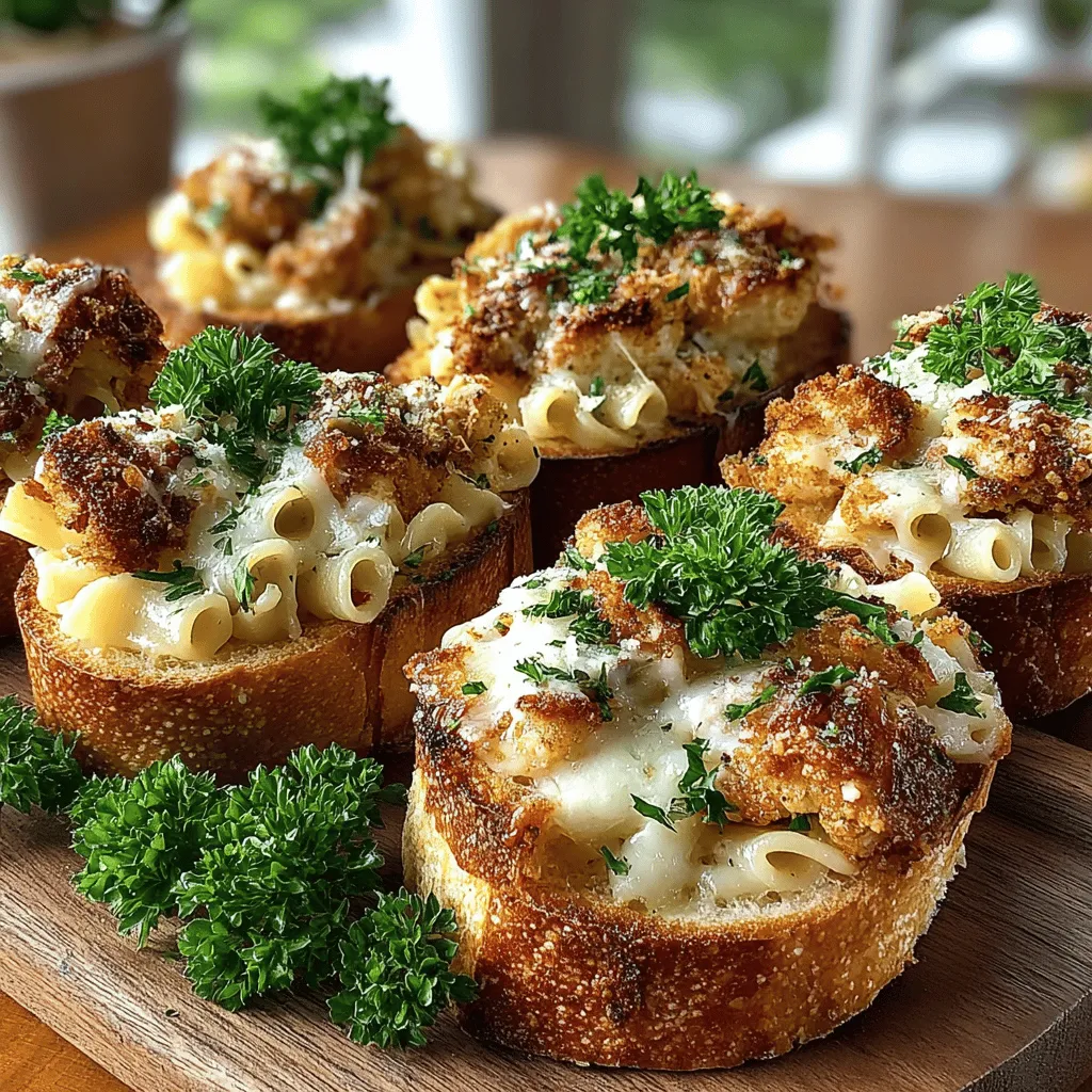 Heute stellen wir Ihnen ein unwiderstehliches Rezept für Mini Hähnchen Alfredo Pasta Toasts vor, das sich perfekt als Vorspeise oder als leichtes Hauptgericht eignet. Diese kleinen Köstlichkeiten vereinen die cremige Textur von Alfredo-Sauce, zartes Hähnchen und al dente Rotini-Nudeln auf knusprigem Baguette. Wenn Sie auf der Suche nach einem Gericht sind, das sowohl bei geselligen Zusammenkünften als auch bei Familienessen begeistert, sind diese Mini Toasts genau das Richtige für Sie.