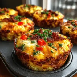 Die Frittata hat ihre Wurzeln in Italien und ist ein beliebtes Gericht, das traditionell aus Eiern und verschiedenen Zutaten wie Gemüse, Käse oder Fleisch zubereitet wird. Sie ist eine Art Omelett, das jedoch nicht gefaltet, sondern im Ganzen gebacken wird, wodurch die Frittata eine besondere, fluffige Textur erhält. In den letzten Jahren haben sich Variationen wie die Mini-Frittata entwickelt, die sich hervorragend für das Servieren in Portionen eignen. Diese Mini-Frittata Hashbrown-Diskette nutzt die Vielseitigkeit der Frittata und kombiniert sie mit Hash Browns, um ein Gericht zu kreieren, das sowohl sättigend als auch lecker ist.