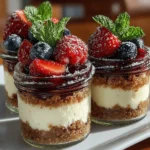 Willkommen in der wunderbaren Welt der Desserts! Heute präsentiere ich Ihnen ein Rezept für verführerische Mini No-Bake Käsekuchen Parfaits, die nicht nur unglaublich lecker sind, sondern auch einfach zuzubereiten. Diese kleinen, cremigen Köstlichkeiten sind perfekt für warme Tage, an denen man etwas Erfrischendes und Süßes genießen möchte, ohne den Ofen anzuschalten.