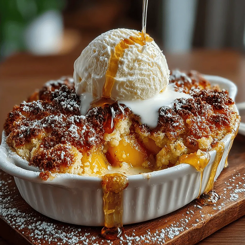 Der Himmel warmer Pfirsich-Cobbler ist mehr als nur ein Dessert; es ist ein Stückchen Heimat, das Erinnerungen an warme Sommertage und gesellige Zusammenkünfte weckt. Dieses köstliche Gericht ist eine perfekte Kombination aus saftigen, reifen Pfirsichen und einem goldbraunen Teig, der beim Backen eine knusprige Kruste bildet. Wenn Sie auf der Suche nach einem einfachen, aber beeindruckenden Dessert sind, das sowohl Hobbyköche als auch Feinschmecker begeistert, sind Sie hier genau richtig.