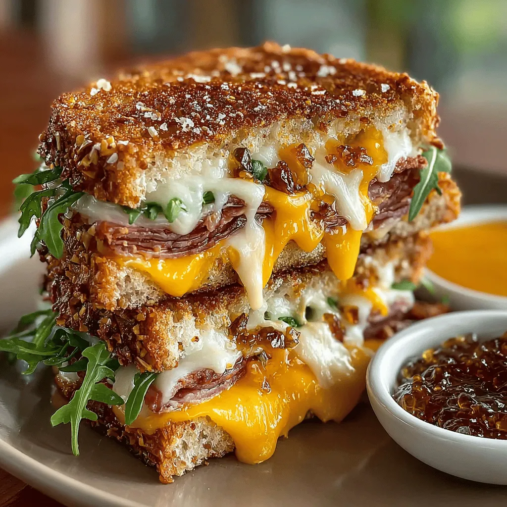 Gegrilltes Charcuterie-Board-Sandwich-Melt