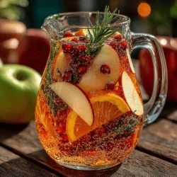 Die herbstliche Freude: Apfelwein Sangria ist das perfekte Getränk für die kühleren Monate des Jahres. Mit ihren warmen Aromen und fruchtigen Noten ist diese Sangria nicht nur erfrischend, sondern auch ein wahrer Genuss für die Sinne. Sie kombiniert die besten Zutaten des Herbstes, darunter frische Äpfel, Birnen und Orangen, und vereint sie in einem köstlichen Getränk, das ideal für gesellige Zusammenkünfte oder festliche Anlässe ist.