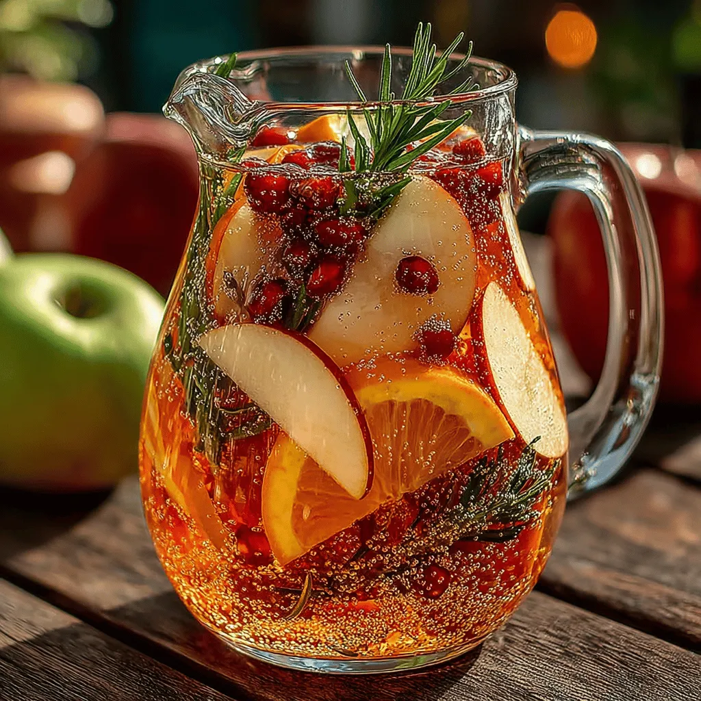Die herbstliche Freude: Apfelwein Sangria ist das perfekte Getränk für die kühleren Monate des Jahres. Mit ihren warmen Aromen und fruchtigen Noten ist diese Sangria nicht nur erfrischend, sondern auch ein wahrer Genuss für die Sinne. Sie kombiniert die besten Zutaten des Herbstes, darunter frische Äpfel, Birnen und Orangen, und vereint sie in einem köstlichen Getränk, das ideal für gesellige Zusammenkünfte oder festliche Anlässe ist.