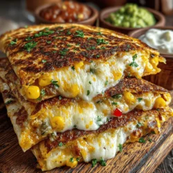 Käse-Gemüse-Quesadillas sind nicht nur ein wahrer Genuss für den Gaumen, sondern auch eine hervorragende Möglichkeit, Gemüse in die Ernährung zu integrieren. Dieses Gericht stammt aus der mexikanischen Küche und hat sich weltweit als beliebter Snack oder leichtes Hauptgericht etabliert. Die Kombination aus schmelzendem Käse und einer bunten Auswahl an frischem Gemüse macht diese Quesadillas zu einem idealen Gericht für Familienessen, Partys oder einfach für einen gemütlichen Abend zu Hause.