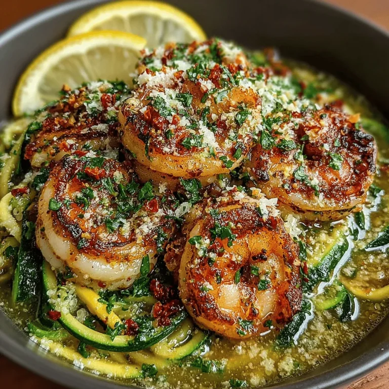 Knoblauchbutter-Garnelen mit Zucchini-Nudeln sind eine hervorragende Wahl für all jene, die ein gesundes und gleichzeitig schmackhaftes Gericht suchen. Dieses Rezept vereint die zartesten Garnelen, die in einer aromatischen Knoblauchbuttersauce geschwenkt werden, mit leicht verdaulichen Zucchini-Nudeln. Die Kombination bietet nicht nur einen Genuss für den Gaumen, sondern ist auch ideal für eine kohlenhydratarme Ernährung. Besonders in den letzten Jahren haben sich Zucchini-Nudeln (auch bekannt als Zoodles) als beliebte Alternative zu herkömmlichen Pasta-Gerichten etabliert, und das aus gutem Grund: Sie sind leicht, nährstoffreich und bieten eine wunderbare Textur.