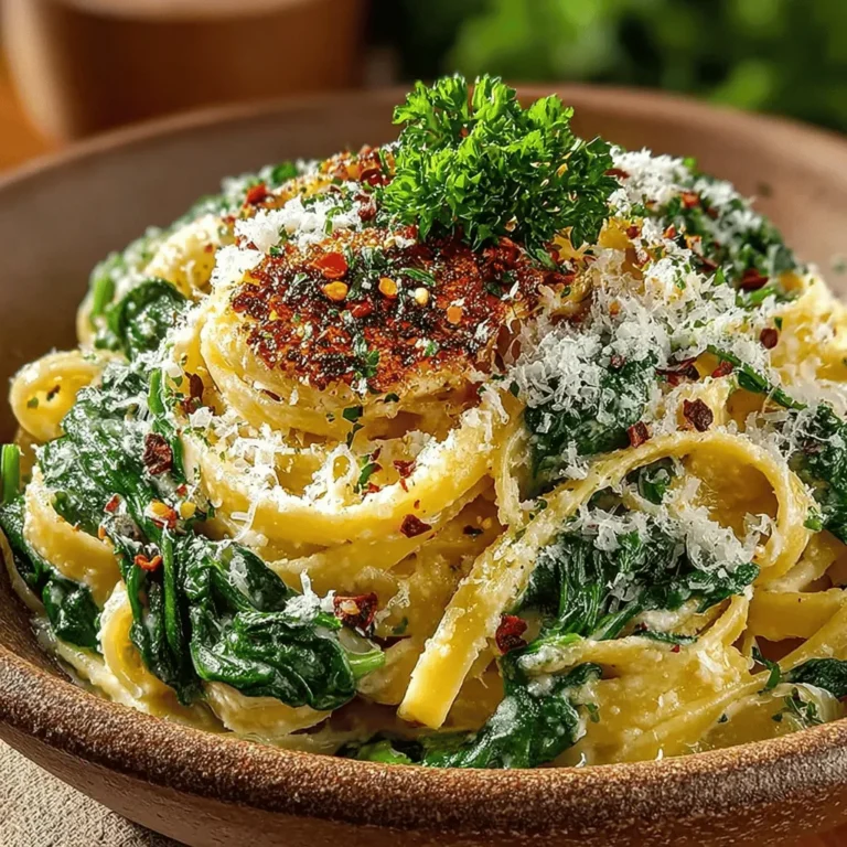 Willkommen in der Welt der italienischen Küche! Heute bereiten wir ein köstliches und einfaches Gericht zu: die cremige Spinat & Knoblauch Parmesan Pasta. Dieses Rezept vereint die Aromen von frischem Spinat, aromatischem Knoblauch und reichhaltigem Parmesan in einer cremigen Sauce, die Ihre Geschmacksknospen verzaubern wird. Egal, ob Sie ein schnelles Abendessen für die Familie zubereiten oder Gäste beeindrucken möchten, diese Pasta wird sicherlich für Begeisterung sorgen.