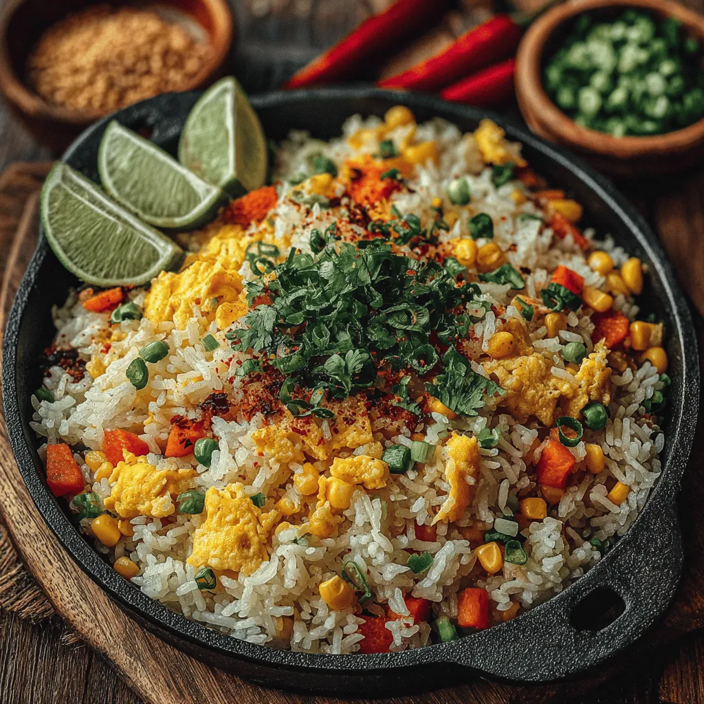 Der <strong>Regenbogen Gemüse Bratreis mit Ei</strong> ist ein köstliches und nahrhaftes Gericht, das in vielen asiatischen Küchen zu finden ist. Dieses Rezept kombiniert die Aromen von frischem Gemüse, duftendem Jasminreis und würzigen Soßen, um ein harmonisches und befriedigendes Essen zu kreieren. Ursprünglich stammt der Bratreis aus China, wo er als eine Möglichkeit entwickelt wurde, übrig gebliebenen Reis und Gemüse zu verwerten. Heute hat sich dieses Gericht weltweit verbreitet und wird in unzähligen Variationen zubereitet.” /></p>
</p>
<h2>Nährwertanalyse</h2>
</p>
<h3>Detaillierte Nährwertangaben zu den Hauptzutaten</h3>
</p>
<p>Regenbogen Gemüse Bratreis ist nicht nur ein schmackhaftes Gericht, sondern auch nährstoffreich. Hier sehen wir uns die wichtigsten Zutaten und ihre Nährwerte an:</p>
</p>
<p>– <strong>Jasminreis</strong> (2 Tassen, gekocht)</p>
<p>– Kalorien: ca. 400 kcal</p>
<p>– Kohlenhydrate: 90 g</p>
<p>– Eiweiß: 8 g</p>
<p>– Fett: 0.6 g</p>
<p>– Ballaststoffe: 1 g</p>
</p>
<p>– <strong>Eier</strong> (2 große)</p>
<p>– Kalorien: ca. 144 kcal</p>
<p>– Eiweiß: 12 g</p>
<p>– Fett: 10 g</p>
<p>– Kohlenhydrate: 1 g</p>
</p>
<p>– <strong>Gemischtes Gemüse</strong> (1 Tasse, z.B. Karotten, Erbsen, Mais)</p>
<p>– Kalorien: ca. 80 kcal</p>
<p>– Kohlenhydrate: 18 g</p>
<p>– Eiweiß: 4 g</p>
<p>– Fett: 0.5 g</p>
<p>– Ballaststoffe: 4 g</p>
</p>
<p>– <strong>Sojasauce</strong> (2 Esslöffel)</p>
<p>– Kalorien: ca. 20 kcal</p>
<p>– Natrium: 1.000 mg (hoher Natriumgehalt)</p>
</p>
<p>Insgesamt hat eine Portion Regenbogen Gemüse Bratreis mit Ei etwa 200-300 kcal, je nach zusätzlichem Protein und den verwendeten Ölen.</p>
</p>
<h3>Diskussion über die gesundheitlichen Vorteile der verwendeten Lebensmittel</h3>
</p>
<p>Die Zutaten dieses Gerichts bringen viele gesundheitliche Vorteile mit sich. Jasminreis ist eine ausgezeichnete Kohlenhydratquelle, die schnelle Energie liefert. Eier sind reich an hochwertigem Eiweiß und enthalten essentielle Aminosäuren, die für den Muskelaufbau und die Reparatur von Gewebe notwendig sind.</p>
</p>
<p>Das gemischte Gemüse liefert eine Vielzahl von Vitaminen und Mineralstoffen. Karotten sind reich an Beta-Carotin, das die Augengesundheit unterstützt, während Erbsen eine gute Quelle für pflanzliches Eiweiß und Ballaststoffe sind, die die Verdauung fördern.</p>
</p>
<p>Die Verwendung von Sojasauce und Austernsauce verleiht dem Gericht nicht nur Geschmack, sondern auch Antioxidantien. Durch die Verwendung von niedrigem Natriumgehalt in der Sojasauce können Sie auch den Salzgehalt reduzieren, was für eine herzgesunde Ernährung wichtig ist.</p>
</p>
<h3>Tipps zur Integration des Rezepts in eine ausgewogene Ernährung</h3>
</p>
<p>Um den Regenbogen Gemüse Bratreis in eine ausgewogene Ernährung zu integrieren, können Sie folgende Tipps beachten:</p>
</p>
<p>1. <strong>Protein hinzufügen</strong>: Ergänzen Sie das Gericht mit magerem Protein wie Hähnchen, Garnelen oder Tofu, um den Nährstoffgehalt zu erhöhen.</p>
<p>2. <strong>Vollkornreis verwenden</strong>: Ersetzen Sie Jasminreis durch Vollkornreis, um den Ballaststoffgehalt zu steigern und gesunde Kohlenhydrate zu konsumieren.</p>
<p>3. <strong>Vielfalt an Gemüse</strong>: Experimentieren Sie mit verschiedenen Gemüsesorten wie Brokkoli, Paprika oder Zucchini, um zusätzliche Nährstoffe und Farben hinzuzufügen.</p>
<p>4. <strong>Portionskontrolle</strong>: Achten Sie auf die Portionsgröße, besonders wenn Sie das Gericht als Hauptmahlzeit servieren.</p>
</p>
<h2>Serviervorschläge</h2>
</p>
<h3>Ideen zur ansprechenden Präsentation des Gerichts</h3>
</p>
<p>Die Präsentation ist entscheidend, um das Gericht ansprechend zu machen. Hier sind einige Ideen zur Präsentation:</p>
</p>
<p>– <strong>Bunte Schalen</strong>: Servieren Sie den Bratreis in bunten Schalen, die die Farben des Gemüses widerspiegeln.</p>
<p>– <strong>Garnitur</strong>: Garnieren Sie das Gericht mit frischem Koriander oder fein geschnittenen Frühlingszwiebeln für einen zusätzlichen Farbtupfer.</p>
<p>– <strong>Limettenviertel</strong>: Legen Sie einige Limettenviertel neben das Gericht, damit die Gäste ihren Bratreis nach Belieben mit frischem Limettensaft verfeinern können.</p>
</p>
<h3>Beilagen und Getränke, die gut dazu passen</h3>
</p>
<p>Um das Erlebnis abzurunden, können folgende Beilagen und Getränke serviert werden:</p>
</p>
<p>– <strong>Suppe</strong>: Eine leichte Misosuppe oder eine klare Brühe kann eine hervorragende Vorspeise sein.</p>
<p>– <strong>Salat</strong>: Ein frischer Gurkensalat oder ein asiatischer Slaw-Salat mit Sesamdressing passt gut zum Bratreis.</p>
<p>– <strong>Getränke</strong>: Ein erfrischender grüner Tee oder ein leichtes asiatisches Bier ergänzt das Gericht perfekt.</p>
</p>
<h3>Anlässe oder Veranstaltungen, bei denen das Rezept gut serviert werden kann</h3>
</p>
<p>Regenbogen Gemüse Bratreis mit Ei ist ein vielseitiges Gericht, das sich für viele Anlässe eignet:</p>
</p>
<p>– <strong>Familienessen</strong>: Ideal für ein entspanntes Familienessen, bei dem alle zusammenkommen.</p>
<p>– <strong>Partys</strong>: Servieren Sie es auf Buffets oder als Teil von asiatischen Themenpartys.</p>
<p>– <strong>Picknicks</strong>: Aufgrund seiner Vielseitigkeit und einfachen Handhabung eignet sich der Bratreis auch hervorragend für ein Picknick im Freien.</p>
</p>
<h2>Häufig gestellte Fragen</h2>
</p>
<h3>Sammlung von häufigen Fragen und Antworten zu dem Rezept</h3>
</p>
<p><strong>Frage: Kann ich frisches Gemüse verwenden?</strong></p>
<p>Ja, frisches Gemüse kann anstelle von gefrorenem Gemüse verwendet werden. Achten Sie darauf, es gut zu garen, damit es zart bleibt.</p>
</p>
<p><strong>Frage: Ist das Gericht für Vegetarier geeignet?</strong></p>
<p>Ja, wenn Sie die Austernsauce durch eine vegetarische Alternative ersetzen, ist das Gericht vollständig vegetarisch.</p>
</p>
<h3>Tipps zur Aufbewahrung und Haltbarkeit des Gerichts</h3>
</p>
<p>Regenbogen Gemüse Bratreis kann in einem luftdichten Behälter im Kühlschrank bis zu 3 Tage aufbewahrt werden. Um die Frische zu bewahren, sollte das Gericht nach dem Abkühlen in den Kühlschrank gestellt werden. Zum Aufwärmen einfach in der Mikrowelle oder in einer Pfanne mit etwas Wasser erhitzen, um ein Austrocknen zu verhindern.</p>
</p>
<h3>Hinweise zur Anpassung des Rezepts für spezielle diätetische Bedürfnisse</h3>
</p>
<p>– <strong>Glutenfrei</strong>: Ersetzen Sie die Sojasauce durch eine glutenfreie Sojasauce oder Tamari.</p>
<p>– <strong>Vegan</strong>: Lassen Sie die Eier weg und verwenden Sie stattdessen Tofu oder Kichererbsen für ein pflanzliches Protein.</p>
<p>– <strong>Nussallergien</strong>: Achten Sie darauf, dass die verwendeten Saucen keine versteckten Nüsse enthalten.</p>
</p>
<h2>Schlussfolgerung</h2>
</p>
<p>Regenbogen Gemüse Bratreis mit Ei ist eine köstliche, nahrhafte und vielseitige Mahlzeit, die sich leicht an verschiedene geschmackliche Vorlieben und diätetische Bedürfnisse anpassen lässt. Mit frischem Gemüse, hochwertigem Eiweiß und aromatischen Saucen bietet es nicht nur ein farbenfrohes Mahlzeitserlebnis, sondern auch zahlreiche gesundheitliche Vorteile.</p>
</p>
<p>Experimentieren Sie mit verschiedenen Gemüsesorten und Proteinen, um Ihre eigene Variante dieses Rezepts zu kreieren. Kochen ist eine Kunst, die Freude und Kreativität erfordert, und mit diesem Bratreis können Sie sowohl Ihre Kochkünste als auch Ihre Fähigkeit, köstliche Speisen zu teilen, unter Beweis stellen. Lassen Sie sich inspirieren, und genießen Sie die leckeren Aromen und die Farbenvielfalt, die dieses Gericht zu bieten hat!</p>
</div>