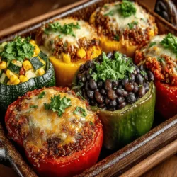Gefüllte Paprika mit Quinoa und Gemüse