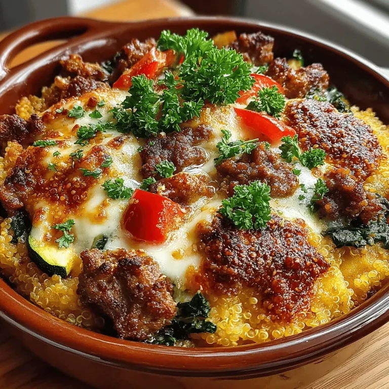 In der heutigen schnelllebigen Welt, in der gesunde Ernährung oft auf der Strecke bleibt, sind Rezepte wie der Gemüsegefüllte Truthahn- und Quinoa-Auflauf eine willkommene Abwechslung. Sie bieten nicht nur eine köstliche Möglichkeit, frisches Gemüse und hochwertige Proteine zu integrieren, sondern fördern auch das Gemeinschaftsgefühl beim gemeinsamen Kochen und Genießen. Rezepte sind mehr als nur Kochanleitungen; sie sind eine Möglichkeit, Traditionen weiterzugeben, kreative Ideen auszutauschen und sich mit unseren Lieben zu verbinden. Dieses Rezept vereint nahrhafte Zutaten in einem einfachen, aber schmackhaften Gericht, das sowohl für die Familie als auch für Gäste geeignet ist.