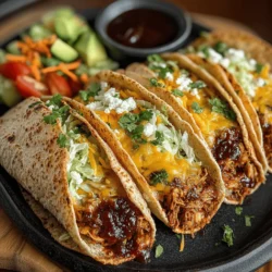 Finger-Lickin' BBQ Chicken Wraps sind ein beliebtes Gericht, das in vielen Haushalten für seine köstlichen Aromen und einfache Zubereitung geschätzt wird. Dieses Rezept kombiniert zartes, saftiges Hähnchen mit einer würzigen Barbecuesauce und frischen Gemüsezutaten, die zusammen in einer tortilla gewickelt werden. Ideal für ein schnelles Mittagessen oder ein entspanntes Abendessen, erfreuen sich BBQ Chicken Wraps großer Beliebtheit bei Groß und Klein. Durch die Verwendung von Rotisserie-Hähnchen wird die Zubereitung noch einfacher, da das Hähnchen bereits gekocht und bereit zum Verzehr ist.