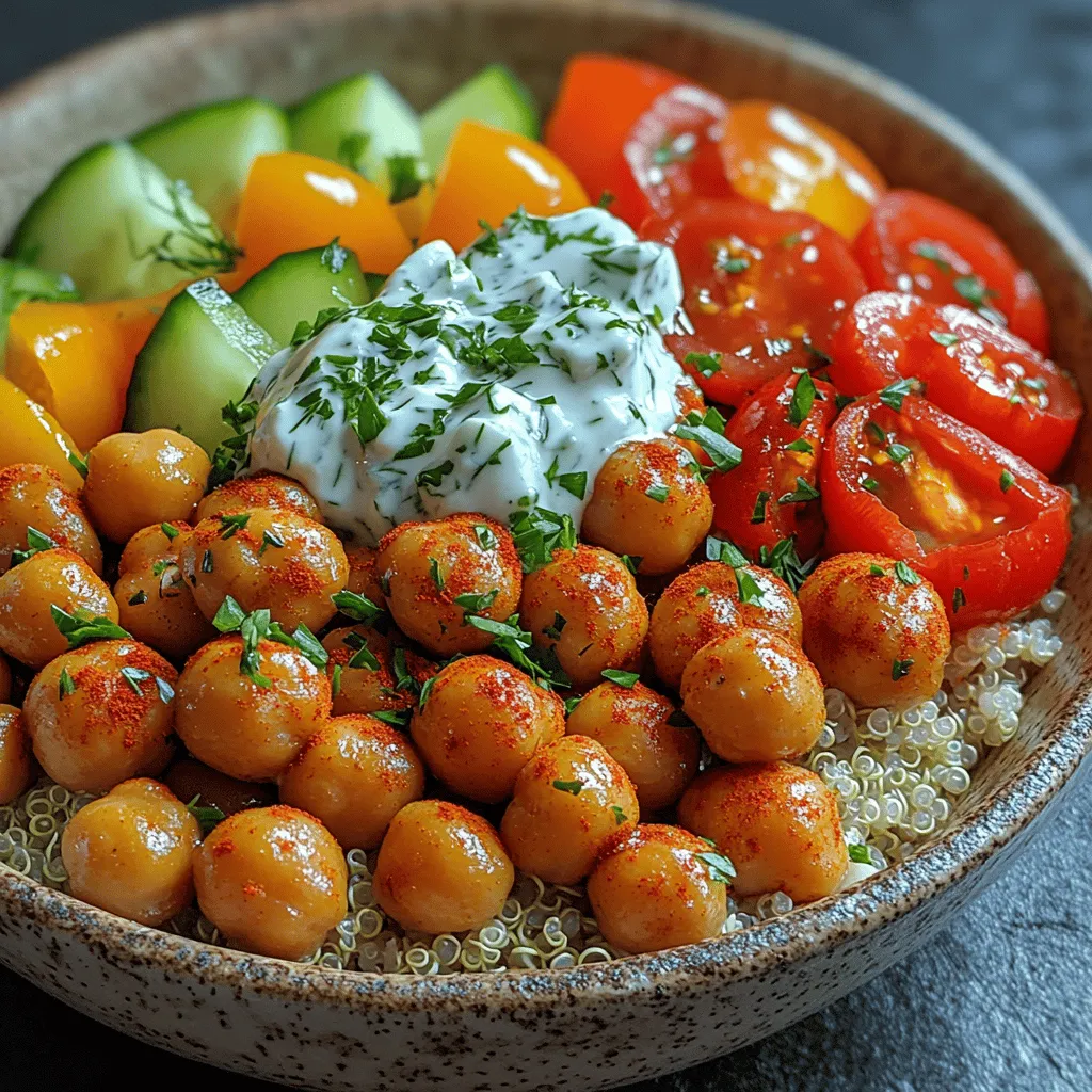Willkommen zu einem köstlichen und gesunden Rezept, das nicht nur den Gaumen erfreut, sondern auch das Auge anspricht: Mediterrane Kichererbsenschalen mit Tzatziki-Sauce. Dieses Gericht kombiniert die herzhaften Aromen des Mittelmeers mit einer erfrischenden Note, die perfekt für jede Jahreszeit ist. Egal, ob Sie es als leichtes Mittagessen, als Beilage oder als Teil eines Buffets servieren möchten, diese Kichererbsenschalen sind eine ausgezeichnete Wahl.