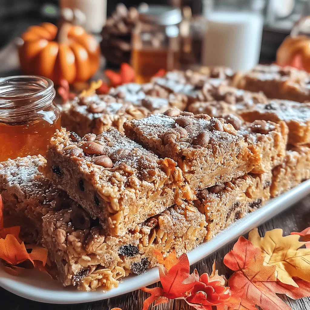 Herbstzeit ist Kürbiszeit! Diese gebackenen Kürbisgewürz-Haferflockenriegel sind nicht nur ein Genuss für den Gaumen, sondern auch eine wunderbare Möglichkeit, die Aromen und Farben des Herbstes in Ihre Küche zu bringen. Mit ihrer Kombination aus gesunden Zutaten und warmen Gewürzen sind sie perfekt für ein nahrhaftes Frühstück oder einen Snack zwischendurch.