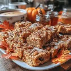 Herbstzeit ist Kürbiszeit! Diese gebackenen Kürbisgewürz-Haferflockenriegel sind nicht nur ein Genuss für den Gaumen, sondern auch eine wunderbare Möglichkeit, die Aromen und Farben des Herbstes in Ihre Küche zu bringen. Mit ihrer Kombination aus gesunden Zutaten und warmen Gewürzen sind sie perfekt für ein nahrhaftes Frühstück oder einen Snack zwischendurch.