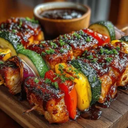 Gegrillte BBQ-Hähnchenspieße mit buntem Gemüse sind nicht nur ein Genuss für den Gaumen, sondern auch eine Augenweide auf jedem Grillbuffet. Dieses Gericht vereint saftige Hähnchenstücke mit frischem, knackigem Gemüse und einer köstlichen BBQ-Sauce. Es ist ideal für Grillabende, Partys oder einfach nur für ein schnelles und gesundes Abendessen. In diesem Artikel bieten wir Ihnen eine detaillierte Anleitung zur Zubereitung sowie wertvolle Tipps für Variationen, damit Sie jedes Mal ein perfektes Ergebnis erzielen können.