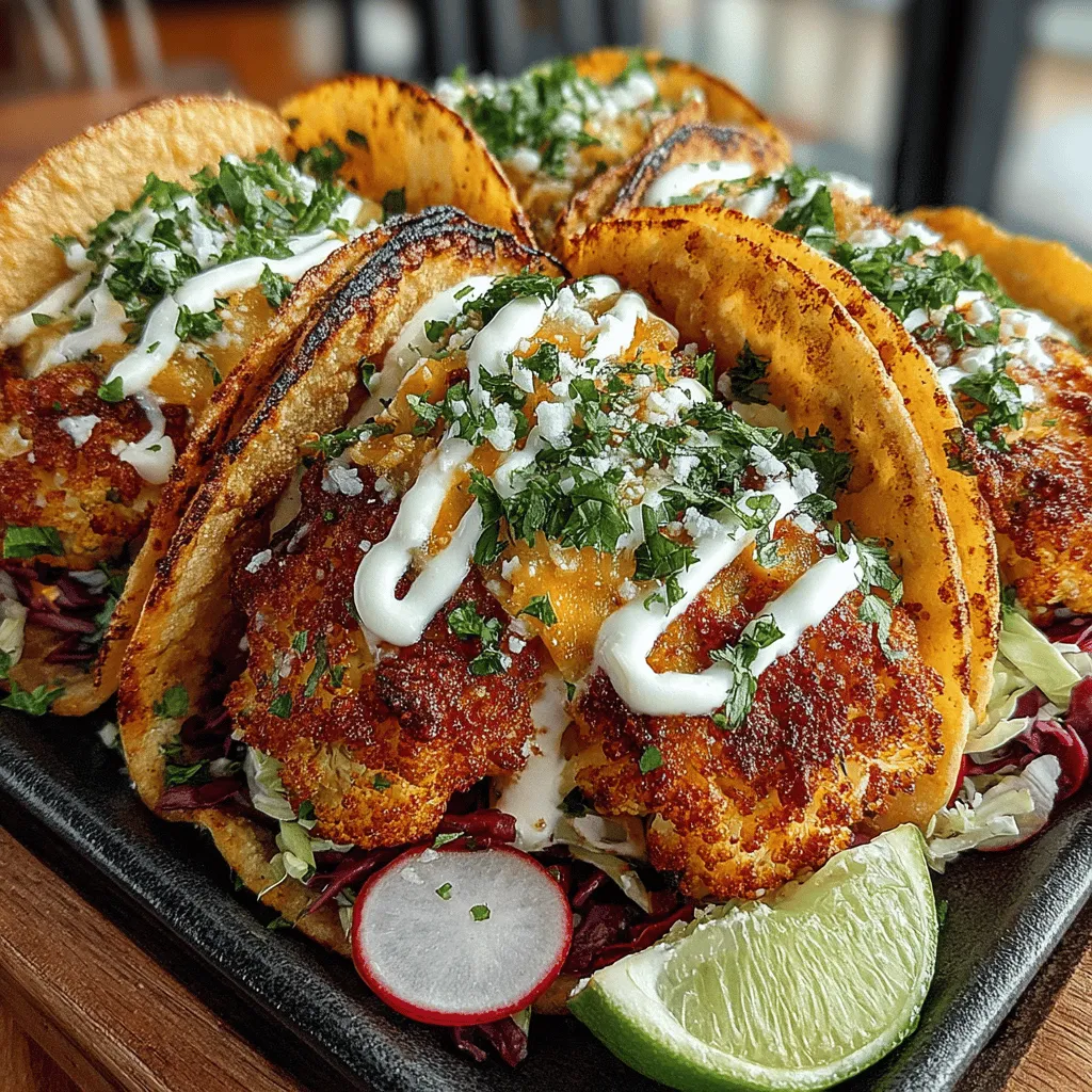 Crispy Cauliflower Tacos sind eine köstliche und kreative Variante des traditionellen Taco-Gerichts. Diese fleischlose Option hat sich in den letzten Jahren in der kulinarischen Welt durchgesetzt und erfreut sich immer größerer Beliebtheit, insbesondere bei Vegetariern und Veganern. Die Kombination aus knusprigem Blumenkohl und einer cremigen Avocado-Sauce sorgt für ein Geschmackserlebnis, das sowohl sättigend als auch gesund ist. In diesem Rezept verwenden wir frische Zutaten, die nicht nur lecker sind, sondern auch reich an Nährstoffen.