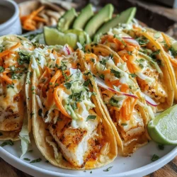 Gebackene Würzige Fisch-Tacos mit Knackigem Slaw