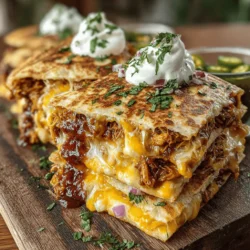 Die BBQ Hühnchen Quesadillas sind ein schnelles und köstliches Gericht, das perfekt für ein unkompliziertes Mittagessen oder ein entspanntes Abendessen geeignet ist. Mit nur wenigen Zutaten lassen sich die Quesadillas in weniger als 30 Minuten zubereiten. Die Kombination aus saftigem Hühnchen, würziger BBQ-Sauce und geschmolzenem Käse sorgt für ein Geschmackserlebnis, das sowohl Erwachsene als auch Kinder begeistert. In diesem Artikel führen wir Sie durch die einzelnen Schritte der Zubereitung und zeigen Ihnen, wie Sie mit frischen Zutaten ein schmackhaftes Gericht zaubern können.