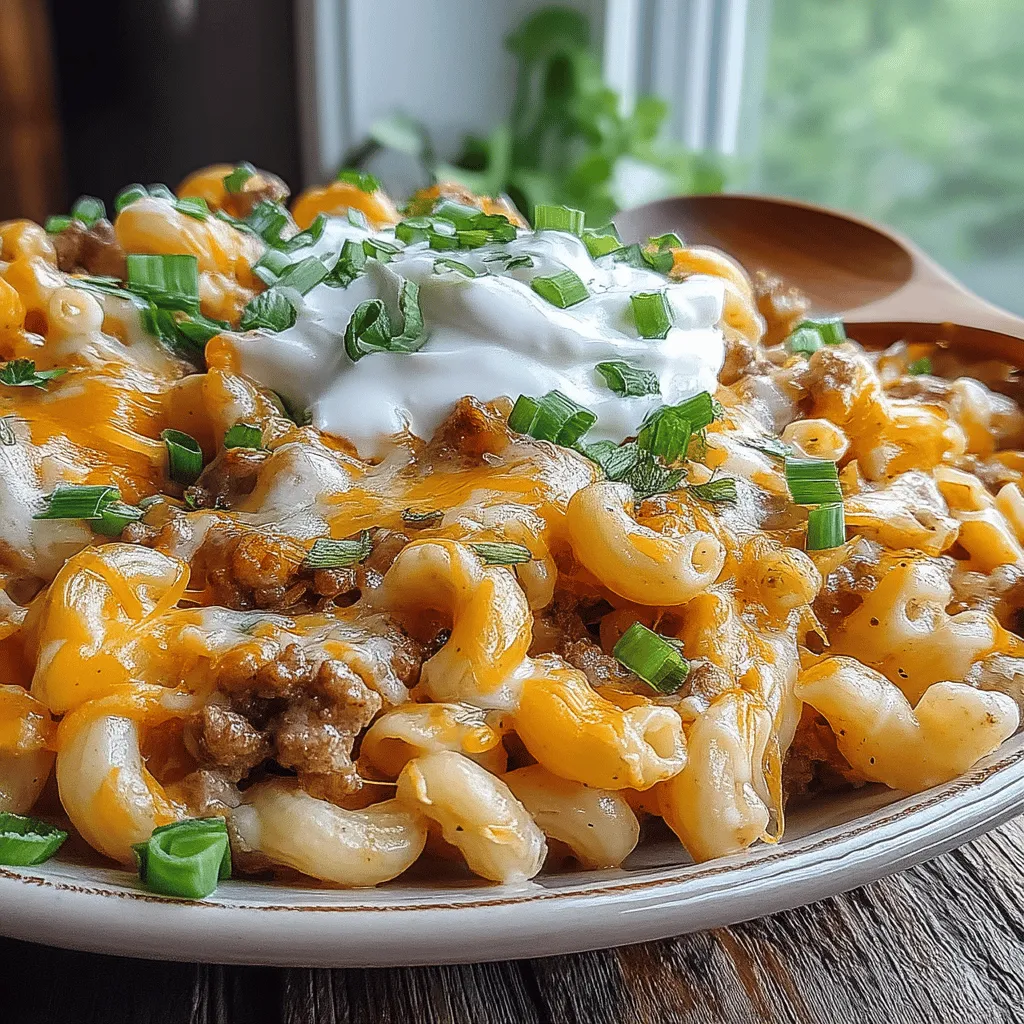 Das One-Pan Cheeseburger Macaroni Skillet ist ein herzhaftes und einfaches Gericht, das schnell zubereitet werden kann und die Aromen eines klassischen Cheeseburgers in einer köstlichen Pasta-Form vereint. Es ist eine perfekte Wahl für Familienessen oder wenn Freunde zu Besuch sind und man nicht viel Zeit in der Küche verbringen möchte.