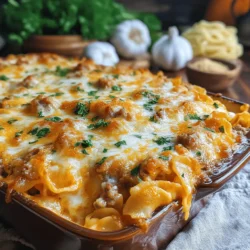 Gemütlicher Käse-Breitnudelauflauf mit Rindfleisch