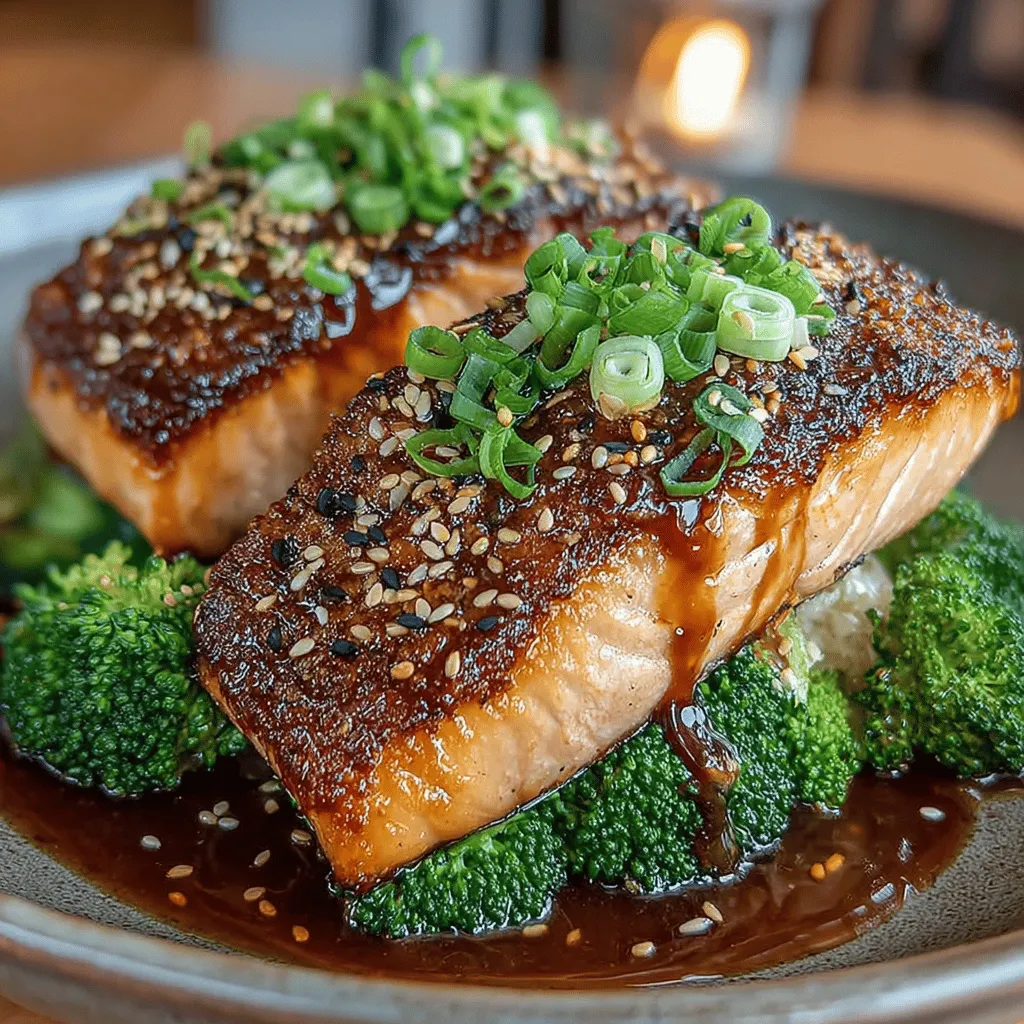 Das Teriyaki-Lachsfilet ist ein köstliches und gesundes Gericht, das sowohl süße als auch herzhafte Aromen perfekt miteinander kombiniert. Dieses Rezept ist ideal für ein schnelles Abendessen unter der Woche oder für besondere Anlässe, bei denen Sie Ihre Gäste beeindrucken möchten. Die Kombination aus zartem Lachs und einer aromatischen Teriyaki-Sauce sorgt für ein unvergessliches Geschmackserlebnis. Darüber hinaus ist der Lachs reich an Omega-3-Fettsäuren, die viele gesundheitliche Vorteile bieten, während der Brokkoli als Beilage nicht nur farbenfroh, sondern auch nährstoffreich ist.